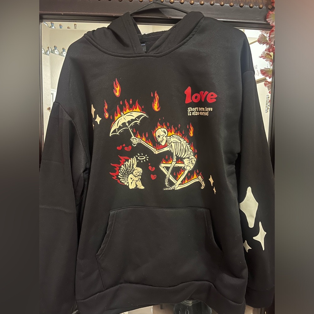 Black Graphic Hoodie